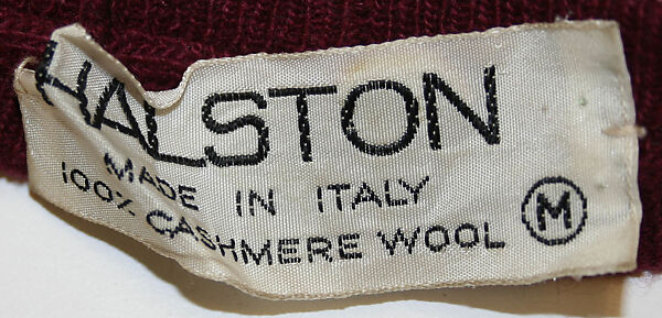 Ensemble, Halston (American, Des Moines, Iowa 1932–1990 San Francisco, California), cashmere, American