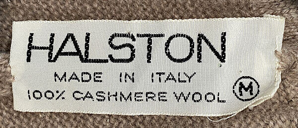Ensemble, Halston (American, Des Moines, Iowa 1932–1990 San Francisco, California), cashmere, American