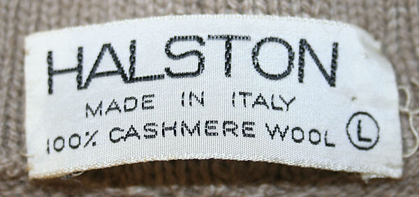 Ensemble, Halston (American, Des Moines, Iowa 1932–1990 San Francisco, California), cashmere, American