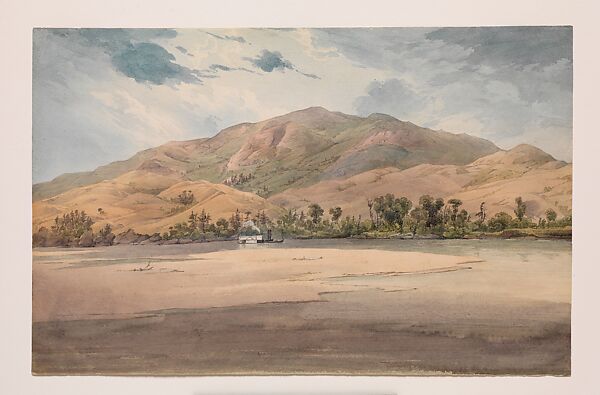 Banks of the Missouri, Karl Bodmer (Swiss, Riesbach 1809–1893 Barbizon), Watercolor and graphite on paper 