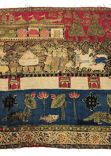 Temple cloth celebrating Krishna (Picchavai) (border section)