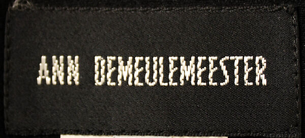 Evening ensemble, Ann Demeulemeester (Belgian, founded 1985), rayon, Belgian