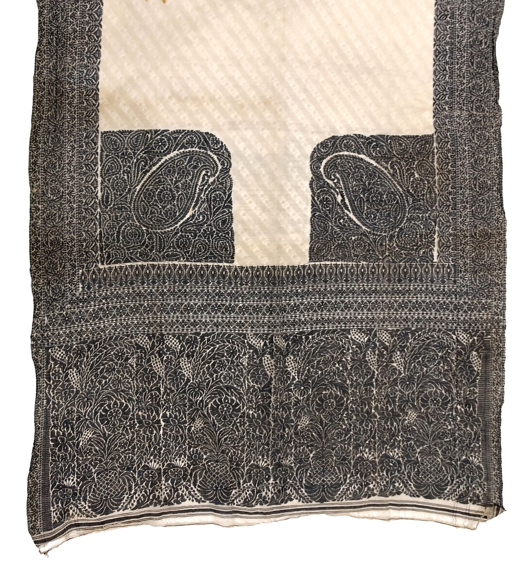 Sari-length textile, Muslin with in-weave design, Bangladesh, Dacca 