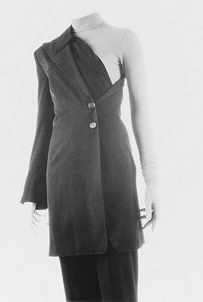 Ensemble, Ann Demeulemeester (Belgian, founded 1985), (a,d) wool; (b) synthetic fiber; (c) viscose, Belgian