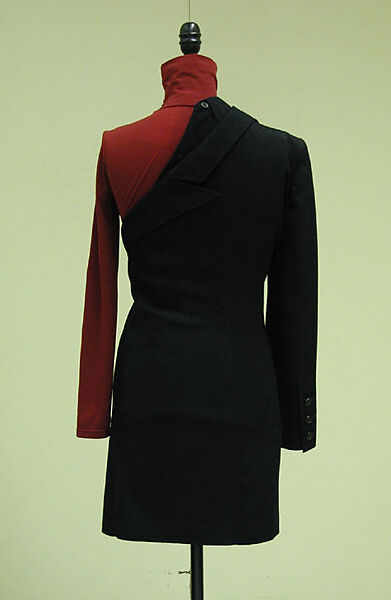 Ensemble, Ann Demeulemeester (Belgian, founded 1985), (a,d) wool; (b) synthetic fiber; (c) viscose, Belgian