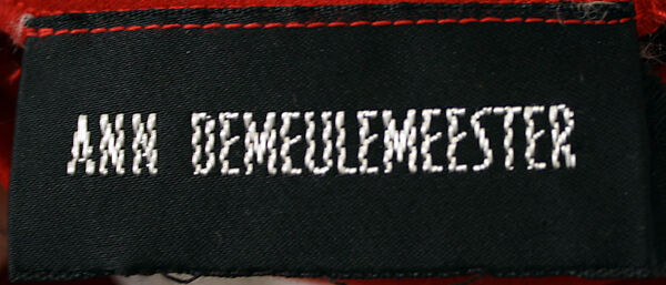 Ensemble, Ann Demeulemeester (Belgian, founded 1985), (a,d) wool; (b) synthetic fiber; (c) viscose, Belgian