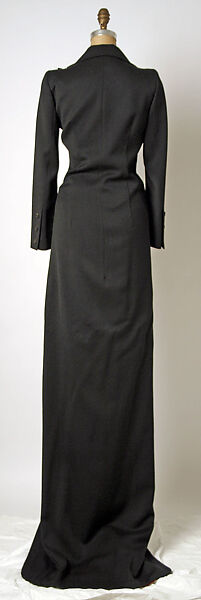 Evening ensemble, Ann Demeulemeester (Belgian, founded 1985), (a, b,c) wool; (d,e) synthetic fiber, Belgian