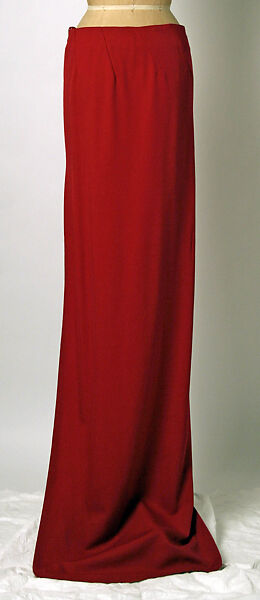 Evening ensemble, Ann Demeulemeester (Belgian, founded 1985), (a, b,c) wool; (d,e) synthetic fiber, Belgian