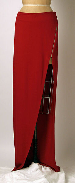 Evening ensemble, Ann Demeulemeester (Belgian, founded 1985), (a, b,c) wool; (d,e) synthetic fiber, Belgian