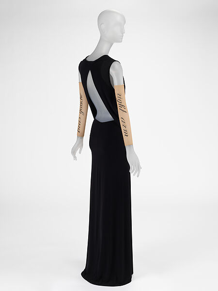 Evening ensemble, Ann Demeulemeester (Belgian, founded 1985), synthetic fiber, Belgian 