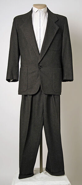 Suit, Perry Ellis Sportswear Inc. (American, founded 1978), (a,b) wool; (c) cotton, American 