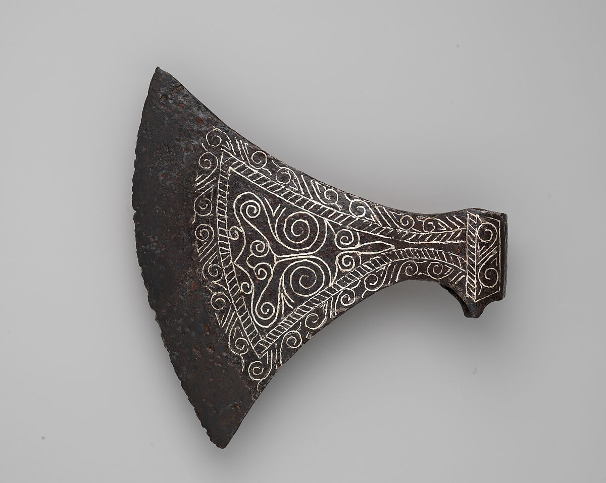 Ax Head, Steel, silver, Scandinavian