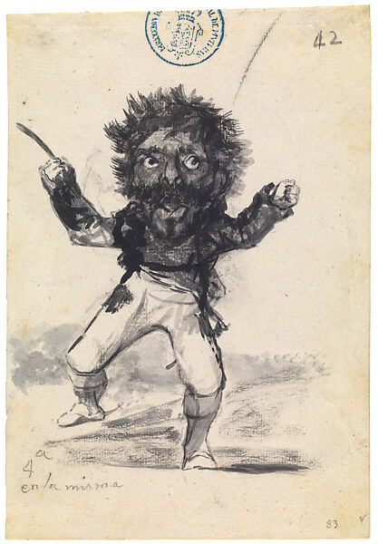 4th vision in the same night (Album C), Goya (Francisco de Goya y Lucientes) (Spanish, Fuendetodos 1746–1828 Bordeaux), Brush, wash, carbon black ink, traces of black chalk, on laid paper 