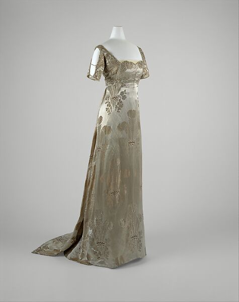 Evening dress, Weeks (French), silk, metal, glass, French 