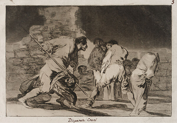 Plate 6 from the Disparates, Disparate cruel, Goya (Francisco de Goya y Lucientes) (Spanish, Fuendetodos 1746–1828 Bordeaux), Etching, aquatint 