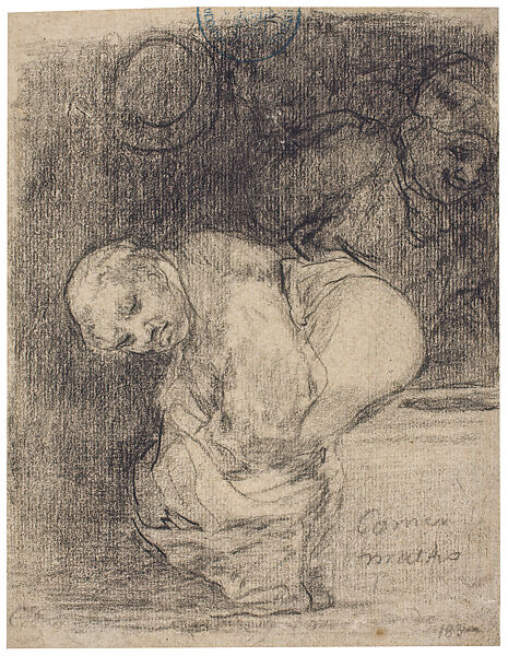 They eat a lot  (Album G), Goya (Francisco de Goya y Lucientes) (Spanish, Fuendetodos 1746–1828 Bordeaux), Black crayon on laid paper 