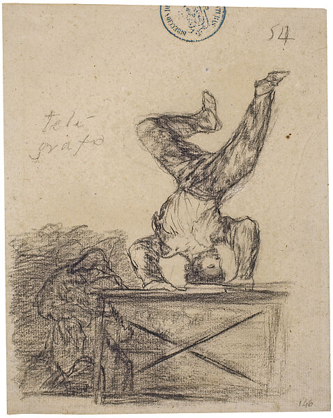 Telegraph (Album H), Goya (Francisco de Goya y Lucientes) (Spanish, Fuendetodos 1746–1828 Bordeaux), Graphite 