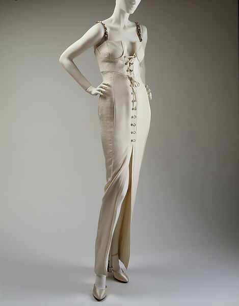 Evening dress, Gianni Versace (Italian, founded 1978), silk, metal, Italian
