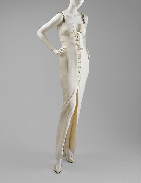 Evening dress, Gianni Versace (Italian, founded 1978), silk, metal, Italian 