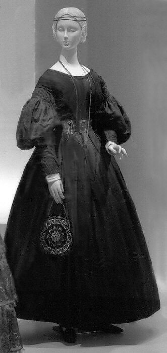 Walking ensemble, silk, American