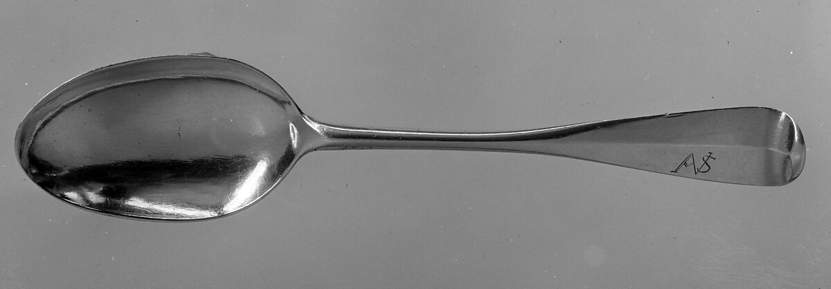 Table Spoon, Barent Ten Eyck (1714–1795), Silver, American 