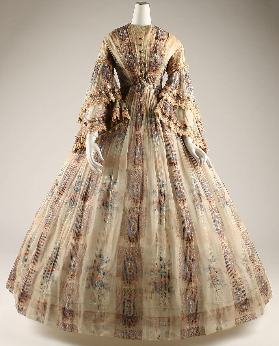 Afternoon dress, cotton, French 