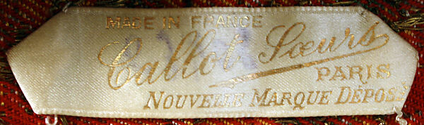 Dress, Callot Soeurs (French, active 1895–1937), wool, silk, metallic thread, French