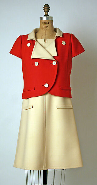 Ensemble, André Courrèges (French, Pau 1923–2016 Neuilly-sur-Seine), wool, nylon, French