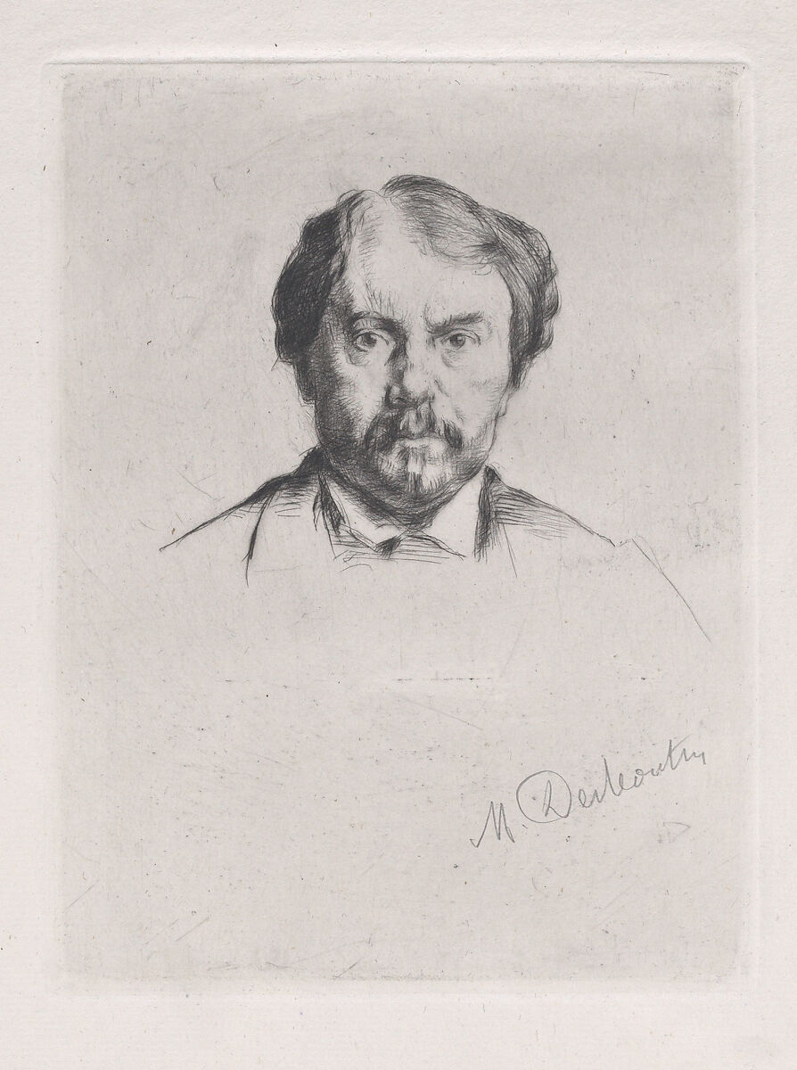 Portrait of Edmond de Goncourt, Marcellin Desboutin (French, Cérilly 1823–1902 Nice), Drypoint 