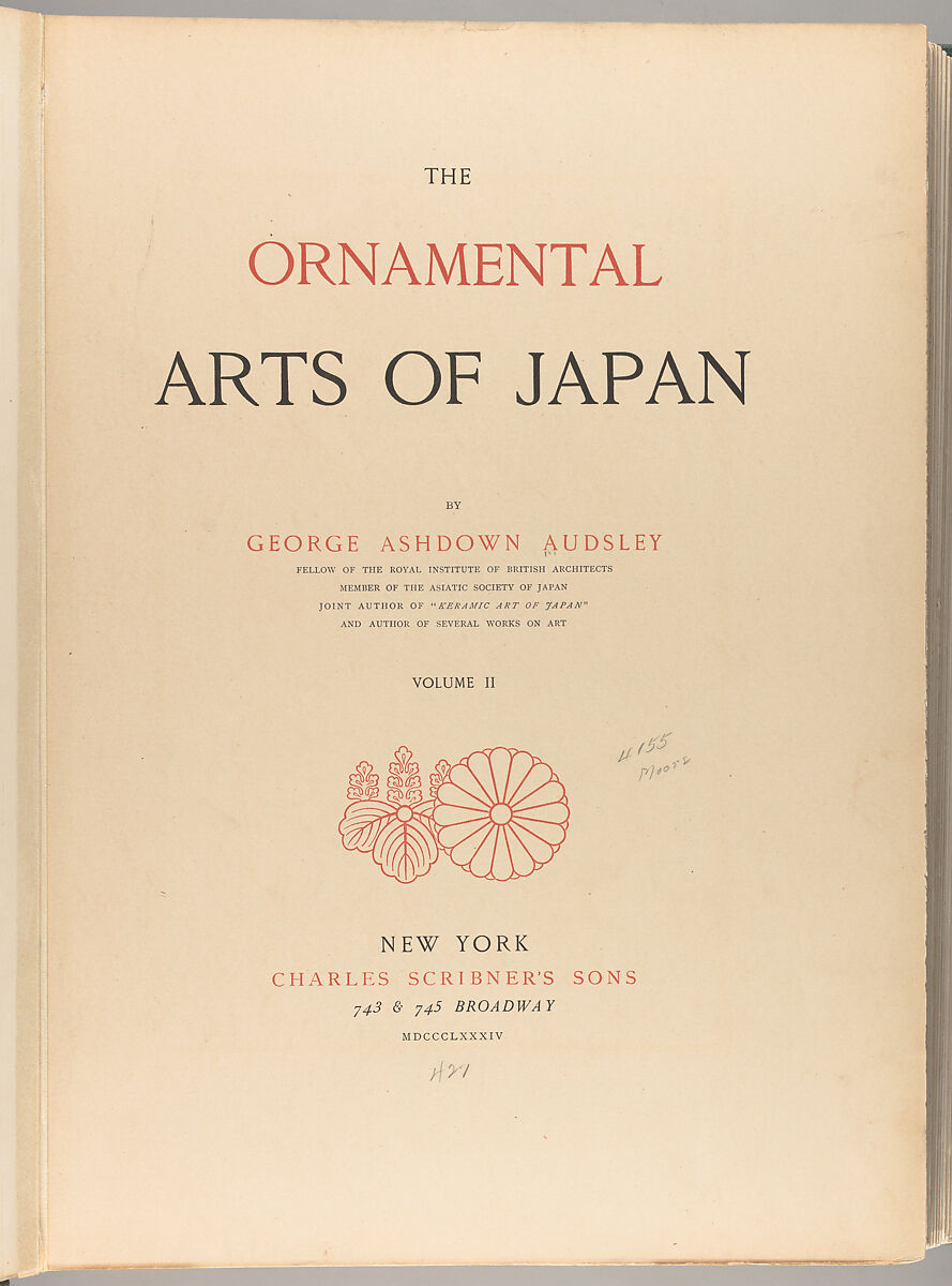 The ornamental arts of Japan, George Ashdown Audsley (British, Elgin, Scotland 1838–1925 Bloomfield, New Jersey)