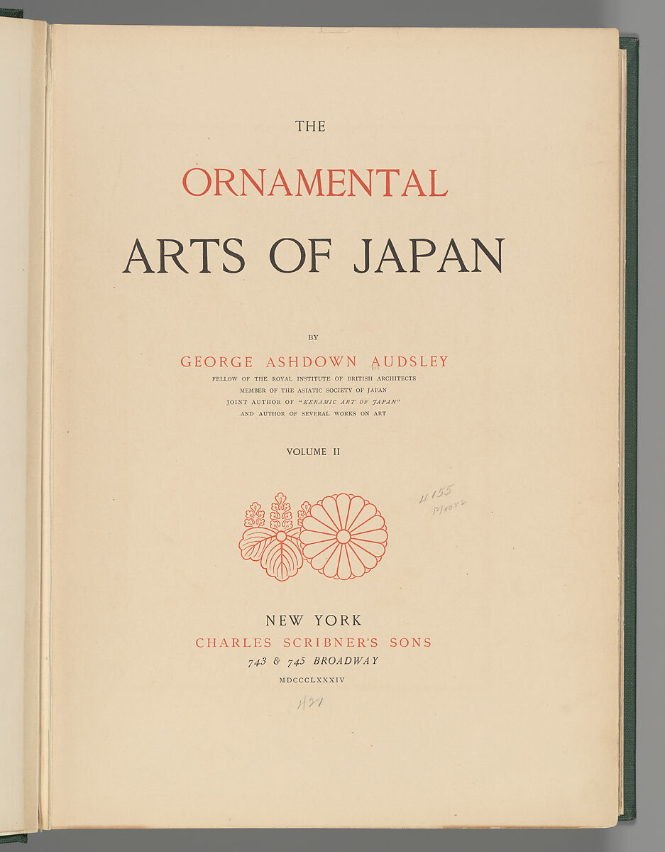 The ornamental arts of Japan, George Ashdown Audsley (British, Elgin, Scotland 1838–1925 Bloomfield, New Jersey)