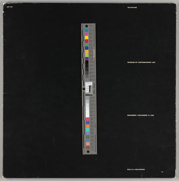 Art by telephone : an exhibition organized by the Museum of Contemporary Art under the sponsorship of the American National Bank and Trust Company of Chicago, November 1 to December 14, 1969, Jan van der Marck