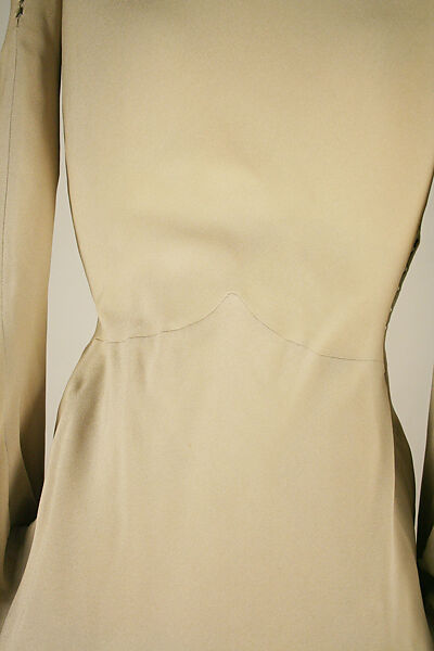 Wedding ensemble, Mainbocher (French and American, founded 1930), silk, leather, straw, coq feathers, French