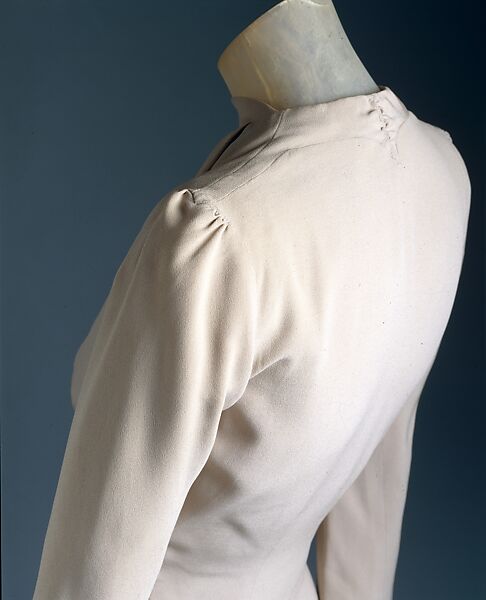 Wedding ensemble, Mainbocher (French and American, founded 1930), silk, leather, straw, coq feathers, French