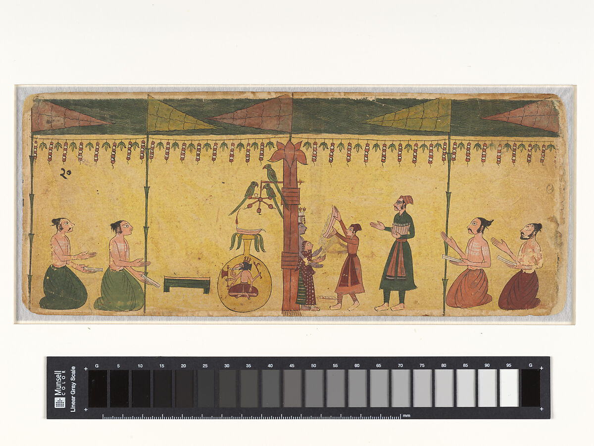 Double-sided folio from a Ramayana series, Opaque watercolor on paper, India, Himachal Pradesh, unidentified sub-school