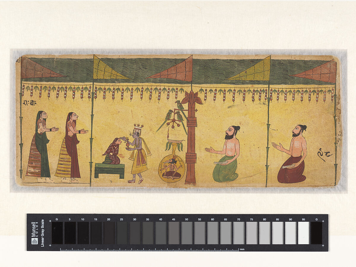 Double-sided folio from a Ramayana series, Opaque watercolor on paper, India, Himachal Pradesh, unidentified sub-school 