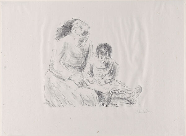 Caretaker with Child (Wärterin mit Kind), from 9 Lithographs, Max Liebermann (German, Berlin 1847–1935 Berlin), Lithograph; proof 