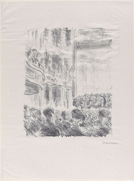 The Concert (Das Konzert), from 9 Lithographs, Max Liebermann (German, Berlin 1847–1935 Berlin), Lithograph; proof 