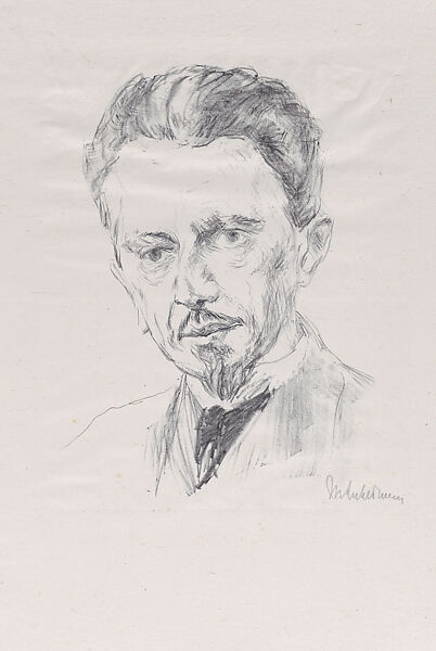 Portrait of Karl Scheffler, from 9 Lithographs, Max Liebermann (German, Berlin 1847–1935 Berlin), Lithograph; proof 