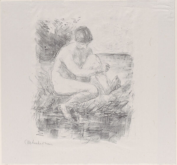 Bather (Badende), from 9 Lithographs, Max Liebermann (German, Berlin 1847–1935 Berlin), Lithograph; proof 