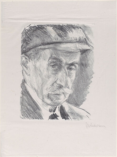 Portrait of the Artist, from 9 Lithographs, Max Liebermann (German, Berlin 1847–1935 Berlin), Lithograph; proof 