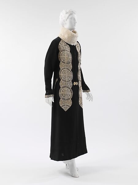 Coat, Paul Poiret (French, Paris 1879–1944 Paris), silk, wool, fur, leather, French