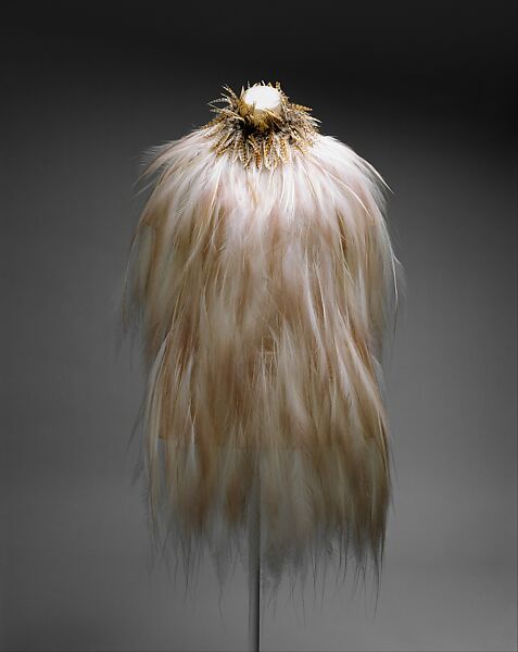 Evening dress, Yves Saint Laurent (French, founded 1961), silk, bird-of-paradise feathers, French 