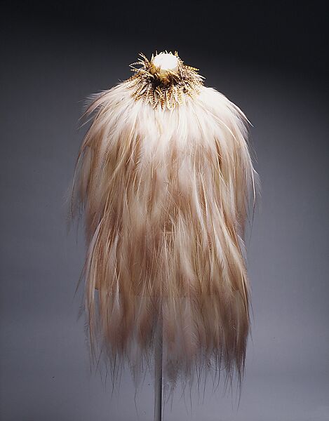 Evening dress, Yves Saint Laurent (French, founded 1961), silk, bird-of-paradise feathers, French