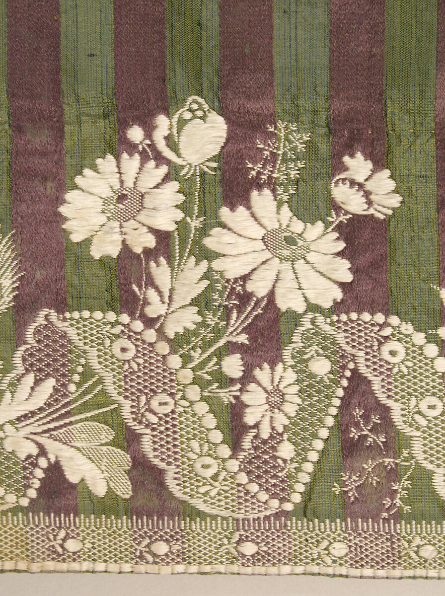 Round gown, silk, linen, Italian