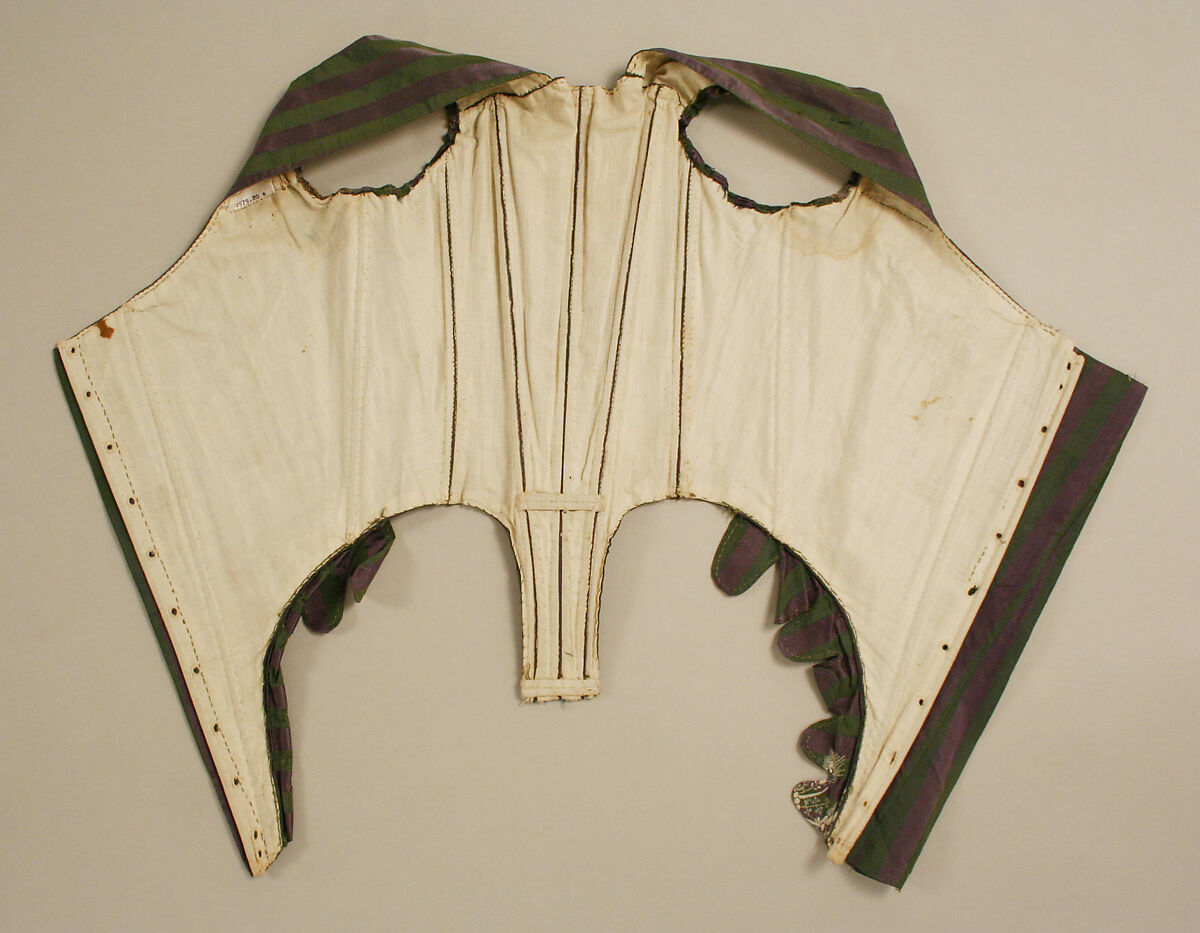 Round gown, silk, linen, Italian