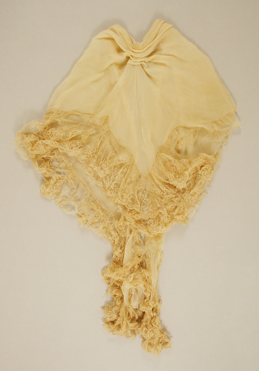 Round gown, silk, linen, Italian