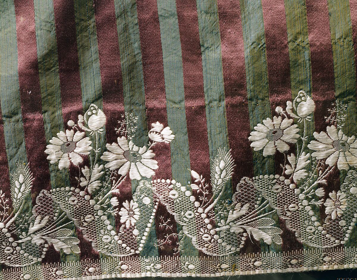 Round gown, silk, linen, Italian