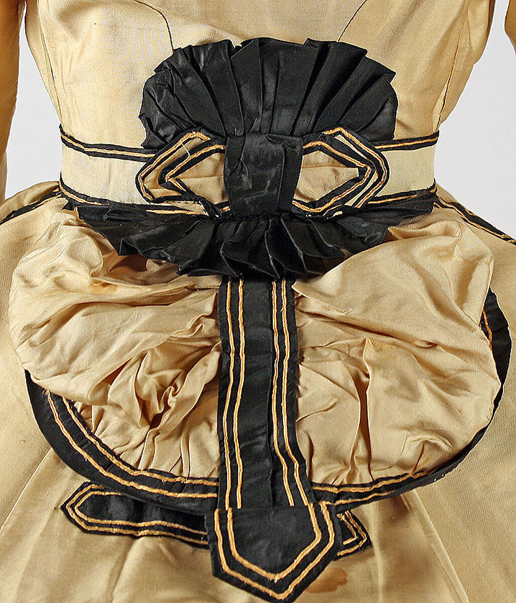 Dress, silk, mother-of-pearl, American