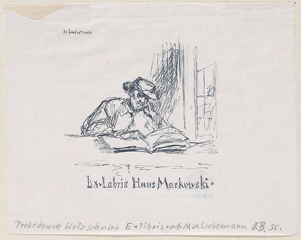 Book-plate Ex-libris Haus Markowski